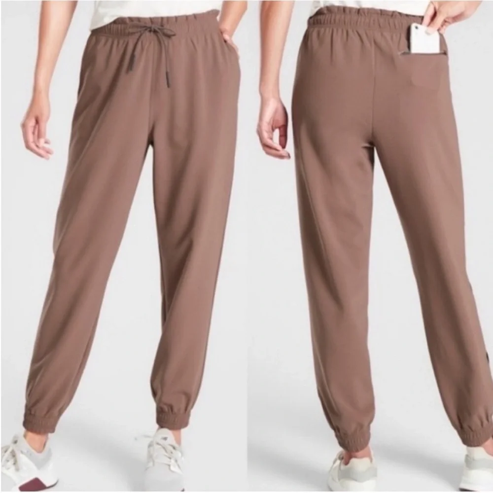 BOGO! Athleta Metropolis Jogger Satin Trim Mineral Brown Size 2